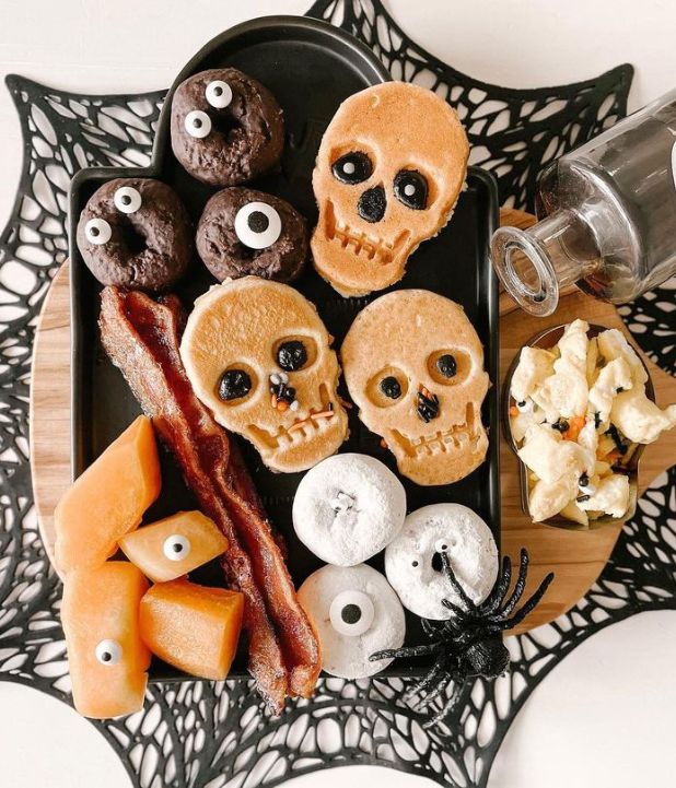 halloween breakfast charcuterie board