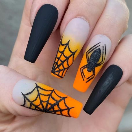 ombre halloween nails