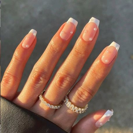 Cutip Nails - Rose Faux Pearl Pointed Nail Tips | YesStyle