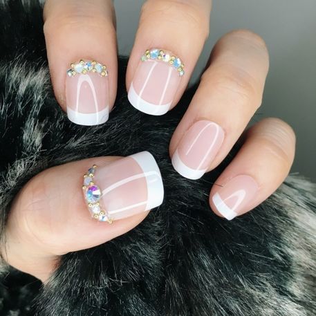 uñas cortas de novia