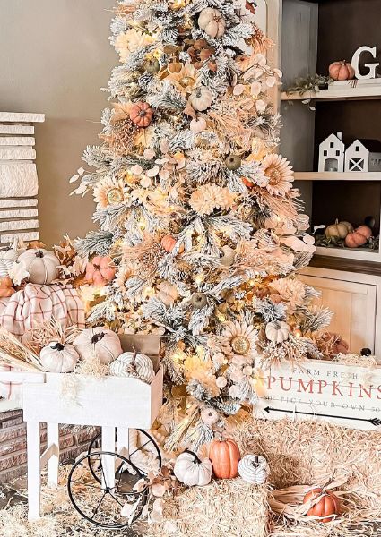 31 Brilliant Fall Christmas Tree Ideas for 2023 - Uptown Girl