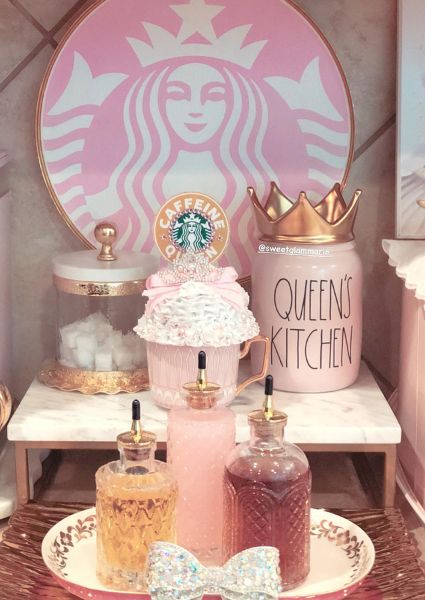 pink coffee bar decor｜TikTok Search