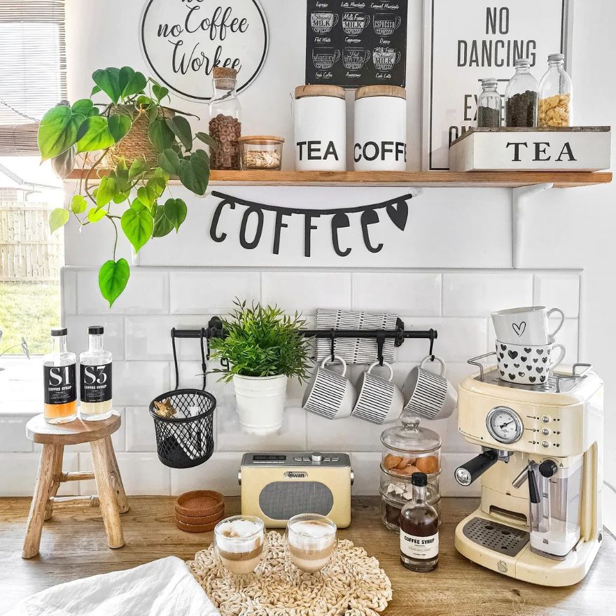 30 Fun and Unique Coffee Station Ideas for Your Kitchen - Uptown Girl