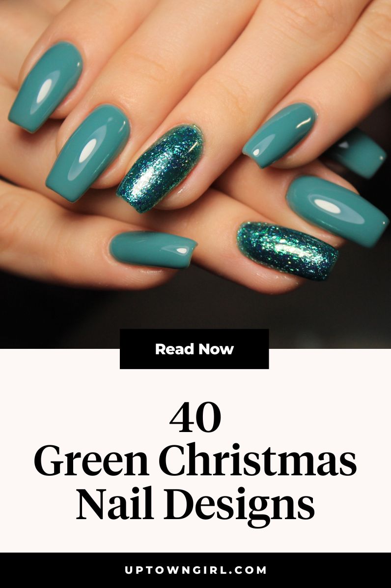 40 Green Christmas Nails to Make You Stand Out in 2023 - Uptown Girl