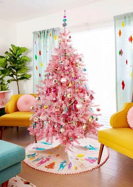 pink christmas tree ideas