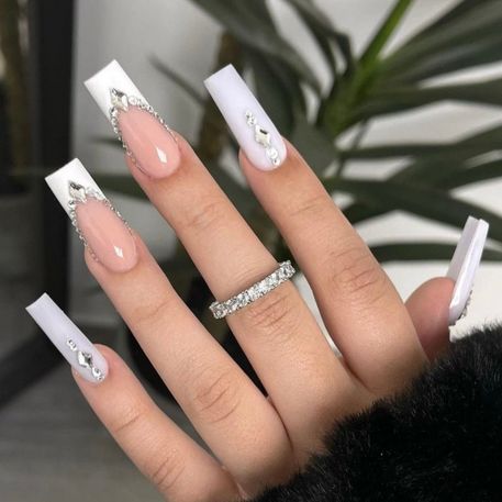 Flower Nail Art Stickers, White Nail Designs Nail Decals 3D Self Adhesive  Nail Stickers Nail Art Supplies White Flower Stickers with Rhinestones for  Nails Decor - China Flower Nail Stickers and Nail