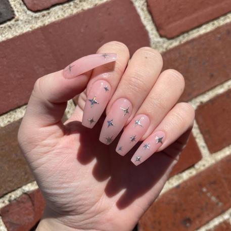 pink christmas nails