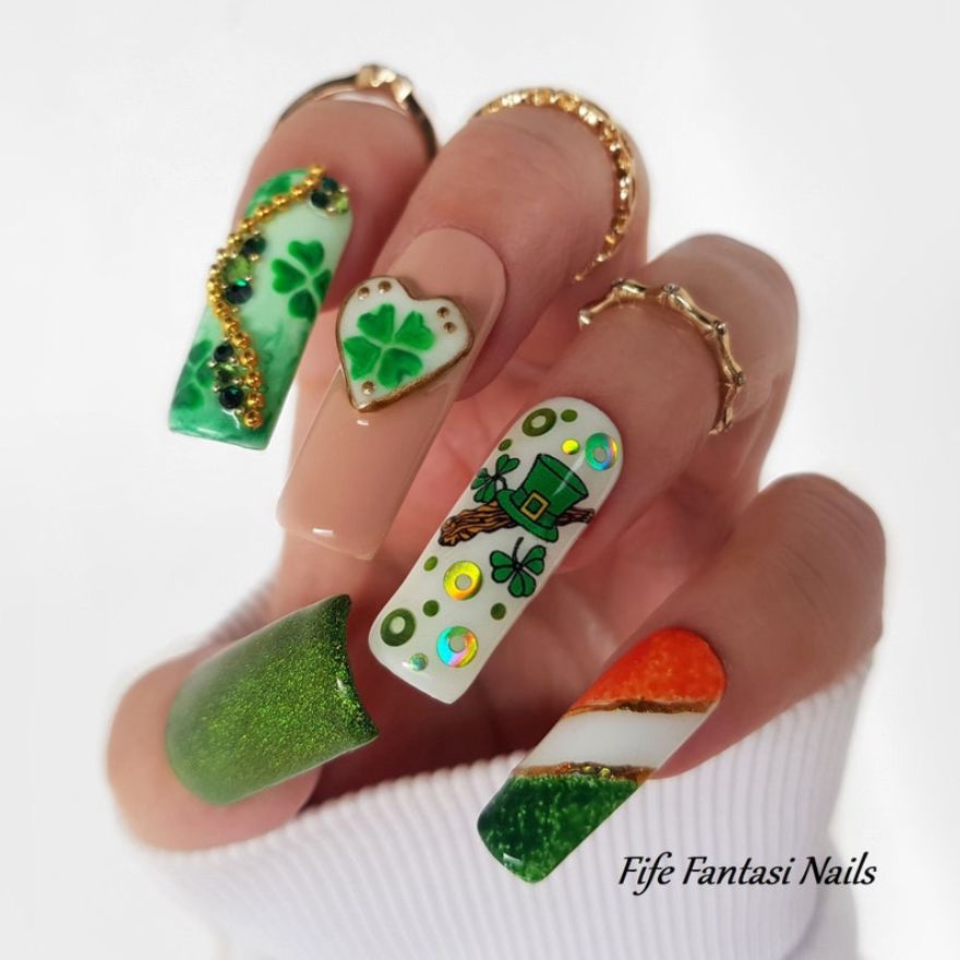 30 St. Patrick's Day Nails to Unleash Your Inner Irish Spirit in 2023 -  Uptown Girl