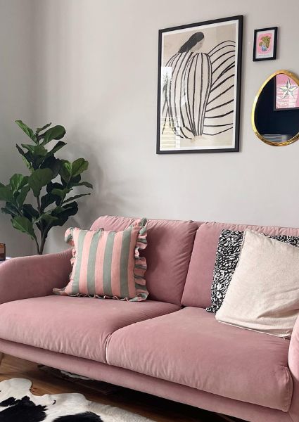 Blue + Pink Living Room Decorating Ideas - Four Generations One Roof Blog