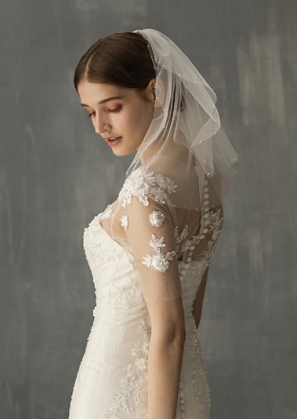 short bridal veils
