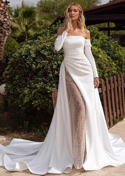 wedding dresses with pearls